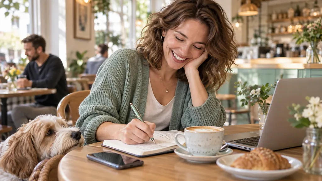 Writing a dating profile with humour — Getting acquainted Smiling while preparing a description of yourself
