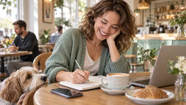 Writing a dating profile with humour — Getting acquainted Smiling while preparing a description of yourself