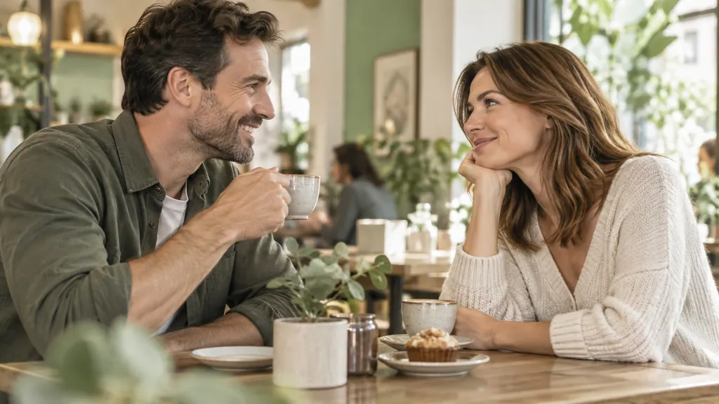 Encuentro de adultos para tomar café