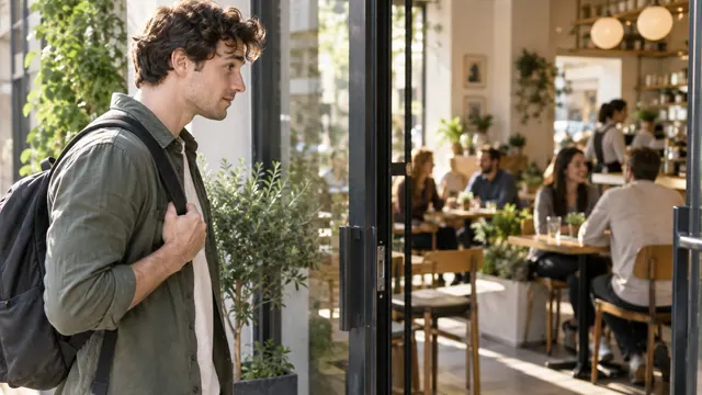 How to meet people when you are shy — Getting acquainted A calm pause before entering a café