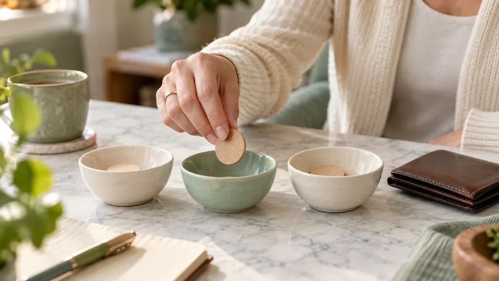 Is Tabor free? Check registration, paid options, and purchase terms — An idea for a conversation A hand sorts wooden tokens into small bowls beside a closed wallet