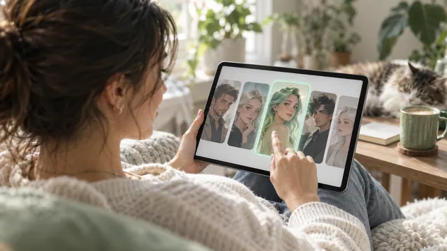 Chatting with AI characters — Getting acquainted Choosing illustrated fictional characters