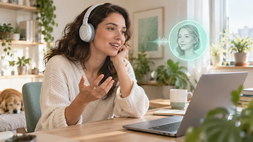 Conversación con IA mediante auriculares