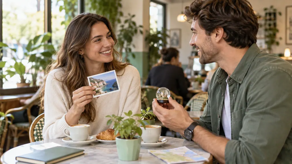 Exchanging stories about small souvenirs