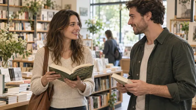 How to start a conversation with a man — Getting acquainted Getting acquainted in a bookshop