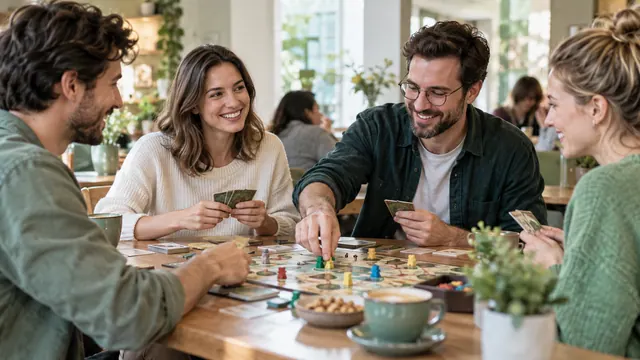 Board games for getting acquainted — Getting acquainted A group of adults playing a board game