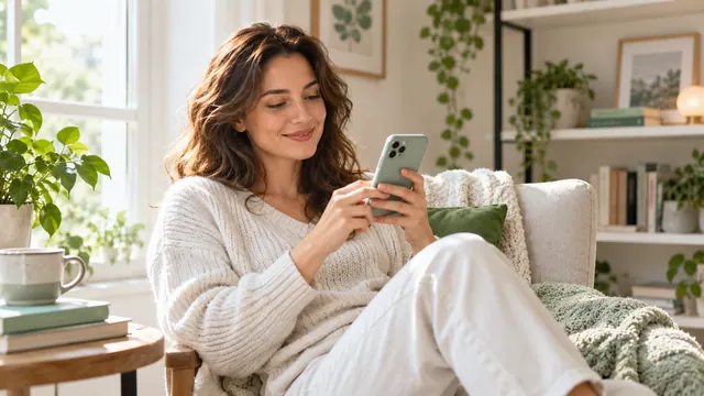 What to talk about over text — Getting acquainted Texting in a reading nook at home