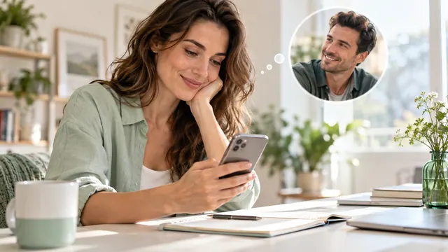 A first message to a man — Getting acquainted Starting a chat at a bright desk