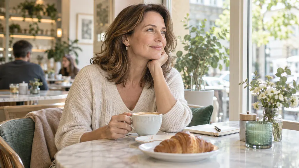 Taking a quiet break over a cup of coffee