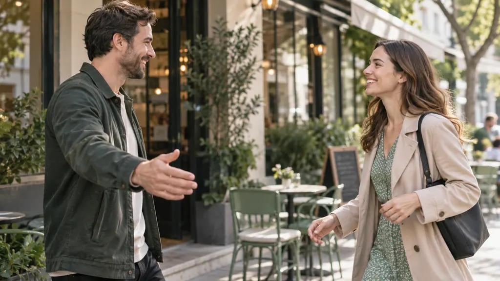 Encuentro junto a una cafetería elegida previamente