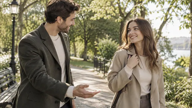 How to ask a woman on a date — Getting acquainted An invitation to take a short walk in a park