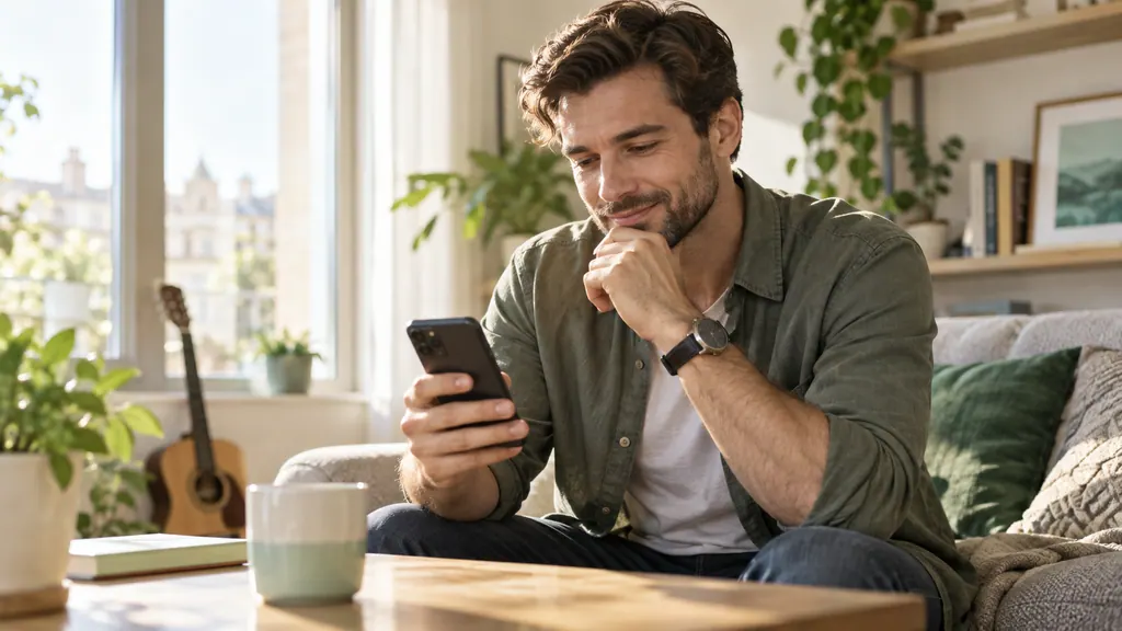 How to ask a man on a date — An idea for a conversation Reading an invitation in a bright room