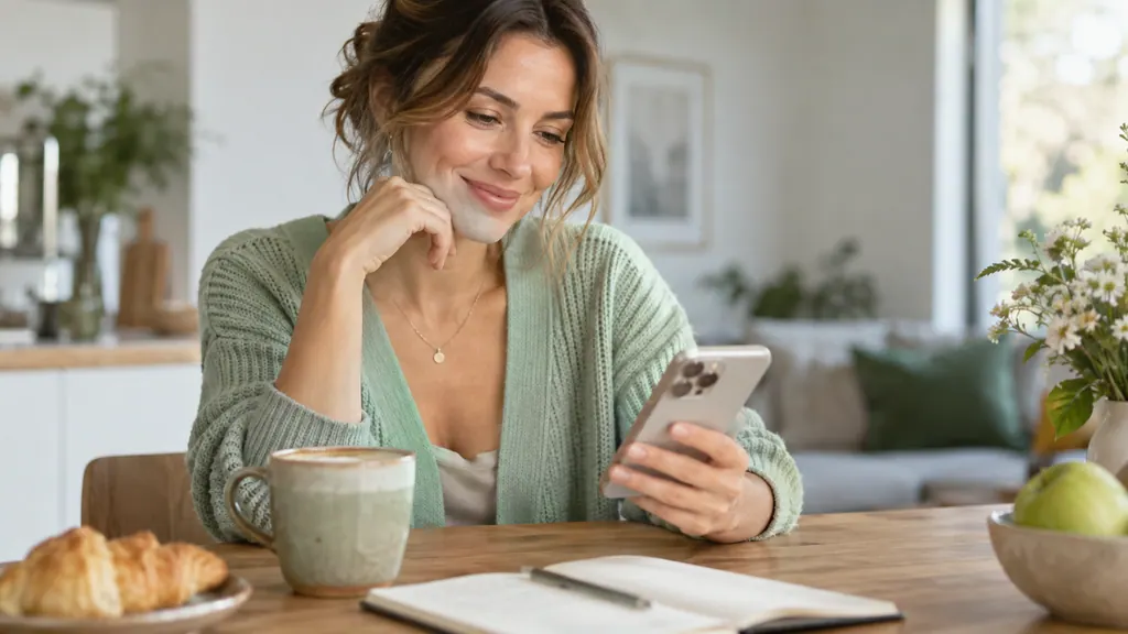 Preparing an invitation over morning coffee