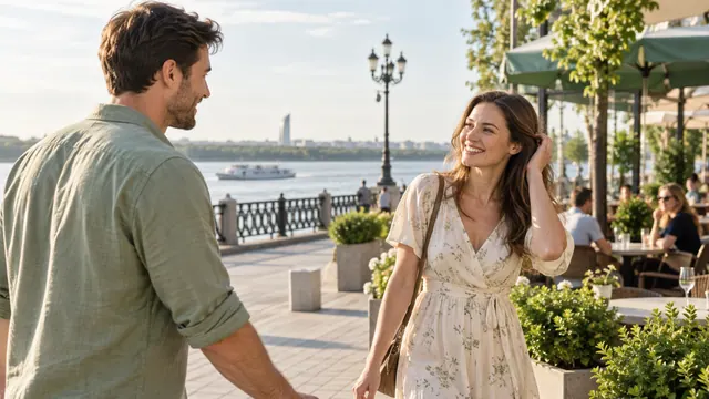 Dating in Samara — Getting acquainted Getting acquainted on a wide, sunny waterfront