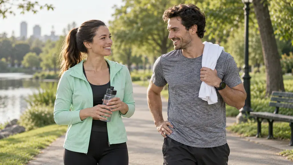 Conversación después de correr suavemente