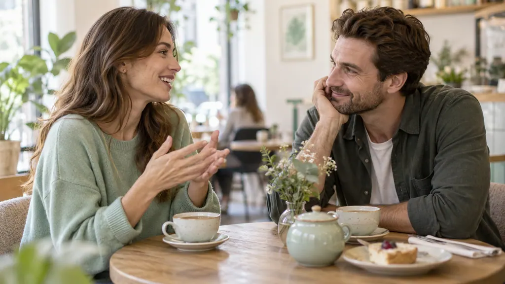 What to talk about on a date — An idea for a conversation Sharing a light-hearted story over a cup of tea