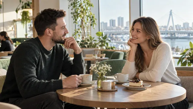 Dating in Tyumen — Getting acquainted Getting acquainted in a contemporary café with warm interiors