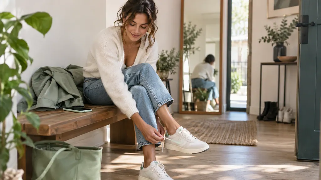 Comfortable clothes and a phone ready for a walk