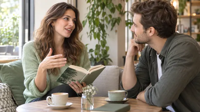 Questions to ask a woman when getting acquainted — Getting acquainted Discussing a favourite book with an attentive listener