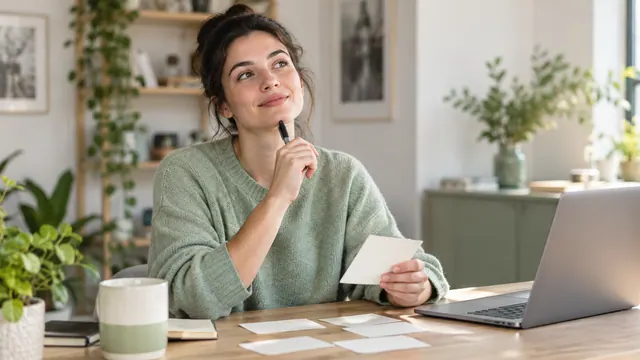 Questions for a dating profile — Getting acquainted Thinking about questions beside a laptop